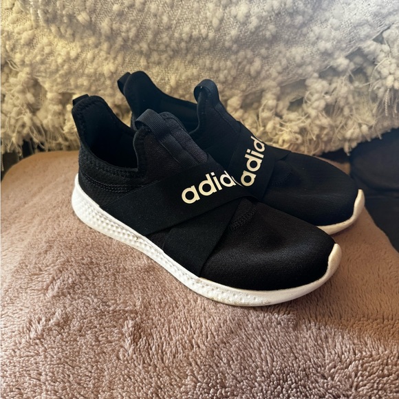 adidas Shoes - Adidas Black and White Slip-On Shoes